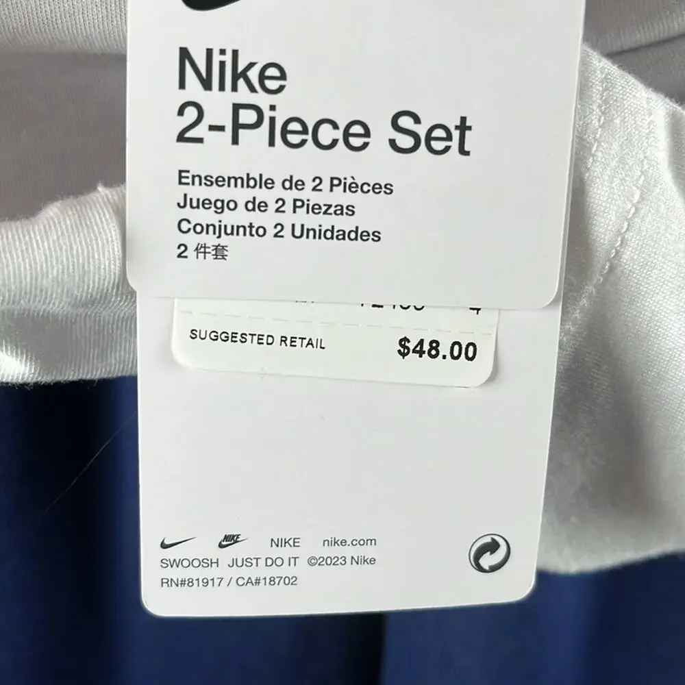 Nike 2-piece boys midnight navy Long Sleeve Pants set size 4T